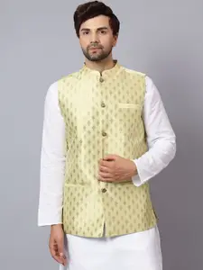 Latest Chikan Garments Woven Design Nehru Jacket