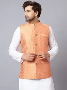 Latest Chikan Garments Corduroy Woven Design Nehru Jacket