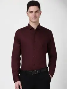 Peter England Elite Men Slim Fit Opaque Formal Shirt