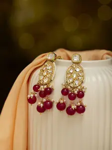 Priyaasi Opulent Gold-Plated Kundan Studded Contemporary Chandbalis