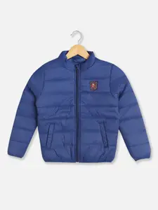 Allen Solly Junior Boys Puffer Jacket with Patchwork