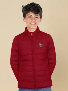 Allen Solly Junior Boys Puffer Jacket with Patchwork