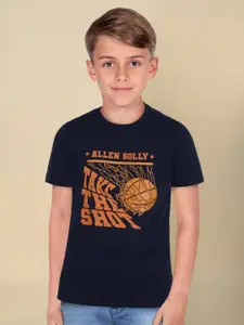 Allen Solly Junior Boys Printed Round Neck Cotton Tshirt