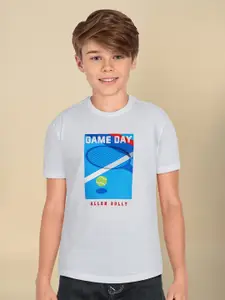 Allen Solly Junior Boys Printed Round Neck Cotton Tshirt