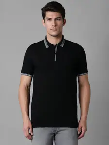 Louis Philippe Sport Men Solid Polo Collar Cotton Slim Fit Tshirt