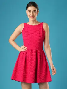 Globus Boat Neck Fit & Flare Dress