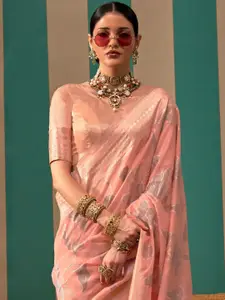 Saree mall Ethnic Motif Zari Woven Banarasi Sarees