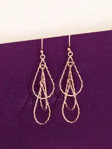 KAI JEWEL Rose Gold-Plated 92.5 Sterling Silver Drop Earrings