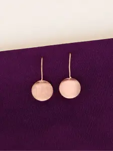 KAI JEWEL 92.5 Sterling Silver Rose Gold-Plated Contemporary Drop Earrings