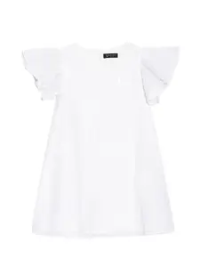 Allen Solly Junior Girls Flutter Sleeve A-Line Dress