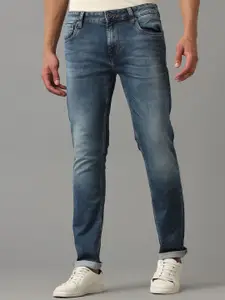 Voi Jeans Men Regular Fit Mid-Rise Comfort Heavy Fade Stretchable Jeans