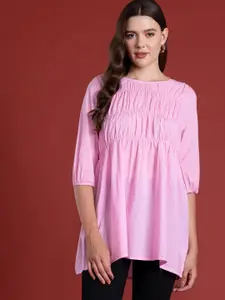 all about you Puff Sleeve Pure Cotton Tiered Longline Top