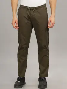 PAUL STREET Men Smart Slim Fit Mid-Rise Flat-Front Cargo Trousers