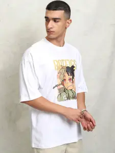 HIGHLANDER Men Graphic Printed Graphic Print Others Round Neck Cotton Oversized T-Shirt