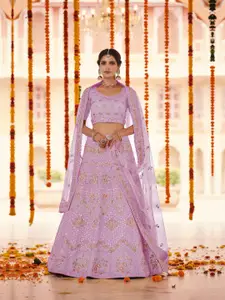 Fusionic Embroidered Semi-Stitched Lehenga & Unstitched Blouse With Dupatta