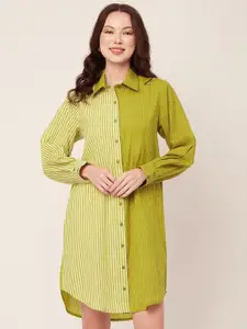Moomaya Striped Shirt Dress