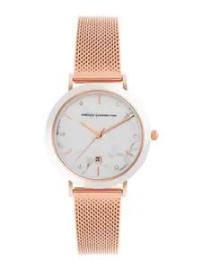 French Connection Women Dial & Stainless Steel Bracelet Style Straps Analogue Watch FCP51SRGM