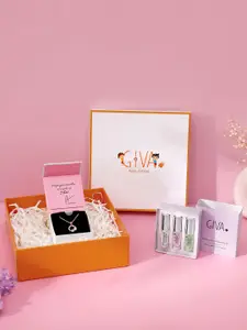 GIVA 925 Silver Necklace With Perfume Combo Box