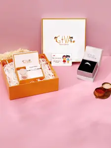 GIVA Set Of 2 925 Sterling Silver-Plated Charm Rakhi With Ring & Roli Chawal