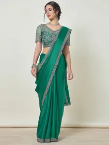 Soch Womens Sequinned Organza Saree