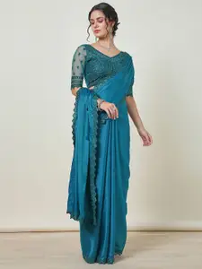 Soch Sequinned Embroidered Organza Saree