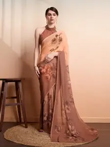 RACHNA Pure Georgette Digital Floral Printed Saree