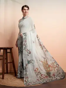 RACHNA Floral Pure Georgette Ready to Wear Saree