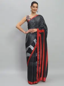 RACHNA Women Printed Satin Ready to Wear Saree