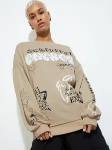 max URB_N Women Graphic Printed Sweatshirt