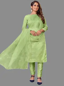 JULEE Ethnic Motifs Embroidered Thread Work Unstitched Dress Material