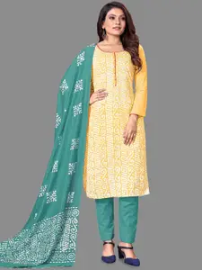 JULEE Geometric Printed Unstitched Dress Material