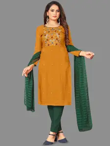 JULEE Ethnic Motifs Embroidered Unstitched Dress Material