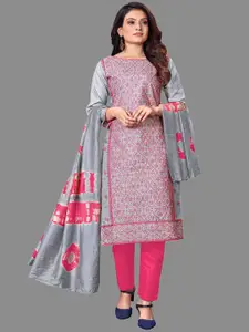 JULEE Ethnic Motifs Embroidered Thread Work Unstitched Dress Material