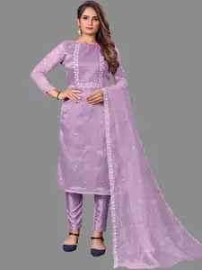 JULEE Ethnic Motifs Embroidered Sequinned Unstitched Dress Material