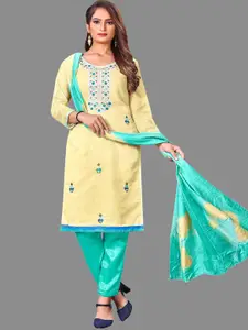 JULEE Ethnic Motifs Embroidered Unstitched Dress Material