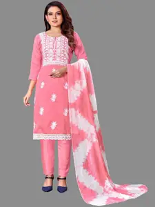 JULEE Ethnic Motifs Embroidered Unstitched Dress Material