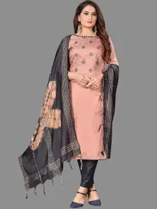 JULEE Floral Embroidered Thread Work Unstitched Dress Material