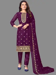 JULEE Ethnic Motifs Embroidered Thread Work Unstitched Dress Material