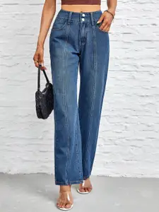 Kotty Women Straight Fit High-Rise Stretchable Jeans