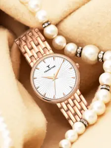 Franktime Women Brass Mother of Pearl Dial & Stainless Steel Bracelet Style Straps Analogue Watch FT-0039