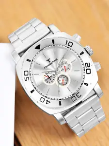 Franktime Men Brass Printed Dial & Stainless Steel Bracelet Style Straps Analogue Watch FT-00010