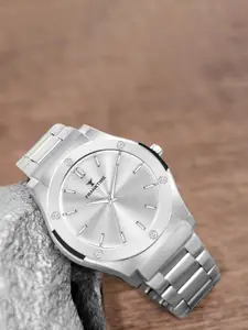 Franktime Men Brass Dial & Stainless Steel Bracelet Style Straps Analogue Watch FT-0032 SL