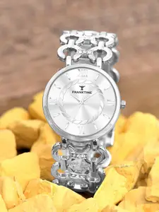 Franktime Women Brass Dial & Stainless Steel Bracelet Style Straps Analogue Watch FT-0029 S