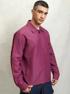 HIGHLANDER Men Checked Bomber Jacket