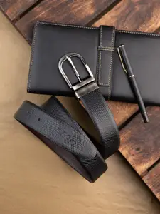 One8 by Virat Kohli Premium Men Solid Tang Closure Belt