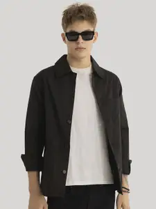 Snitch Men Solid Pure Cotton Tailored Jacket