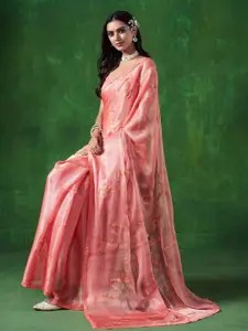 Sangria Floral Beads and Stones Saree