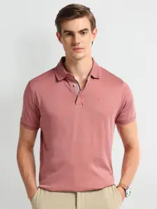 Arrow Men Solid Polo Collar Cotton Tshirt