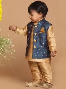 VASTRAMAY Boys Woven Design Nehru Jackets