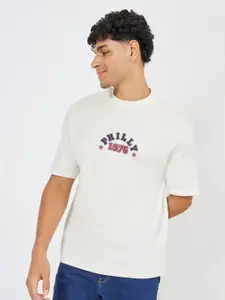 Styli Men Rocky Front And Back Graphic Printed Compact Jersey Oversized T-shirt